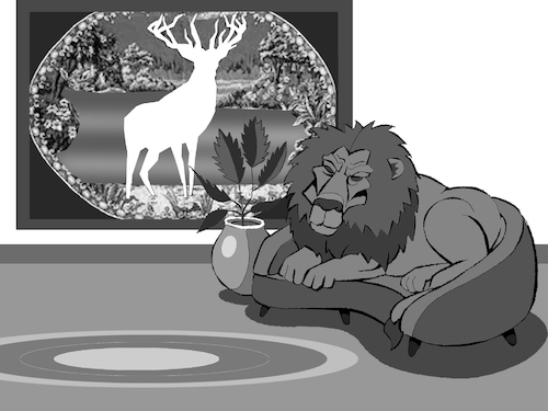 Cartoon: Deer Rug... (medium) by berk-olgun tagged deer,rug