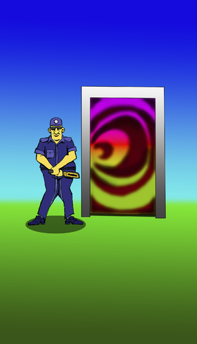 Cartoon: Dimension Door... (medium) by berk-olgun tagged dimension,door