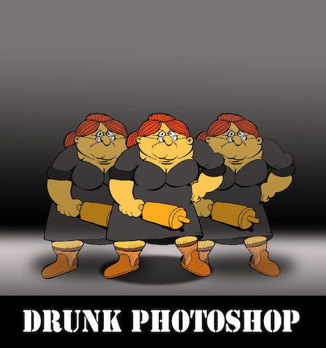 Cartoon: Drunk Photoshop... (medium) by berk-olgun tagged drunk,photoshop