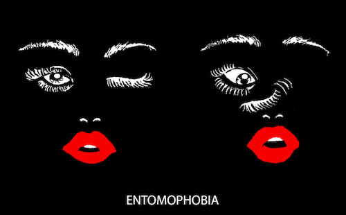 Cartoon: Entomophobia... (medium) by berk-olgun tagged entomophobia