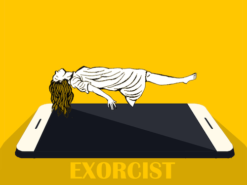 Cartoon: Exorcist... (medium) by berk-olgun tagged exorcist