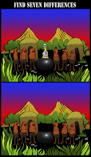 Cartoon: Find the Seven Differences... (medium) by berk-olgun tagged find,the,seven,differences