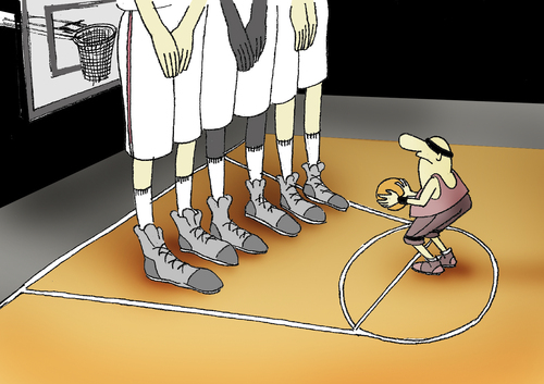 Cartoon: Foul Shot.. (medium) by berk-olgun tagged foul,shot