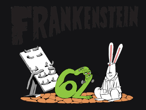 Cartoon: Frankenstein Rabbit... (medium) by berk-olgun tagged frankenstein,rabbit