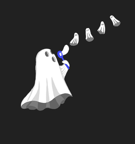 Cartoon: Ghost Bubble... (medium) by berk-olgun tagged ghost,bubble