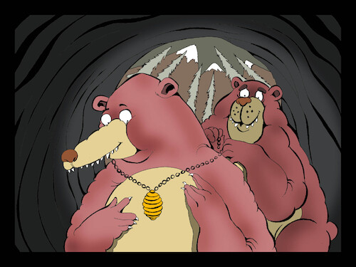 Cartoon: Gold Necklace... (medium) by berk-olgun tagged gold,necklace