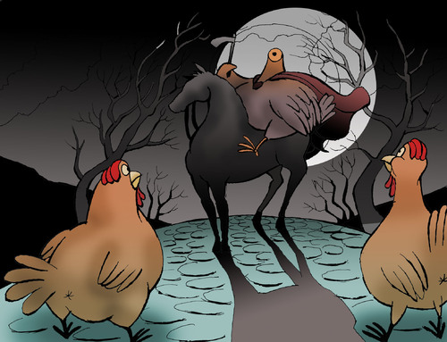 Cartoon: Headless Horsechicken... (medium) by berk-olgun tagged headless,horsechicken