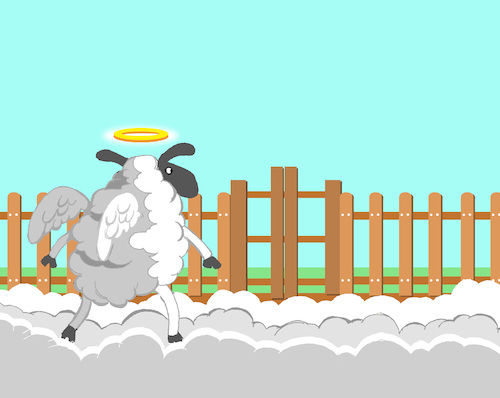 Cartoon: Heaven Sheep... (medium) by berk-olgun tagged heaven,sheep