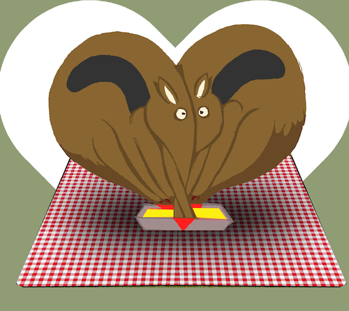 Cartoon: Honey... (medium) by berk-olgun tagged anteater,picnic
