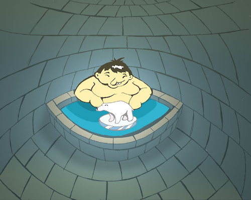Cartoon: Igloo... (medium) by berk-olgun tagged igloo