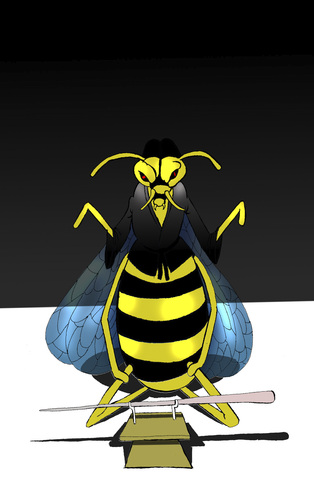 Cartoon: Japanese Wasp... (medium) by berk-olgun tagged japanese,wasp