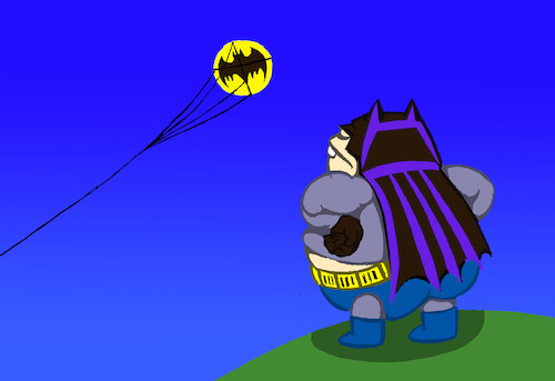 Cartoon: Kid Batman... (medium) by berk-olgun tagged kid,batman