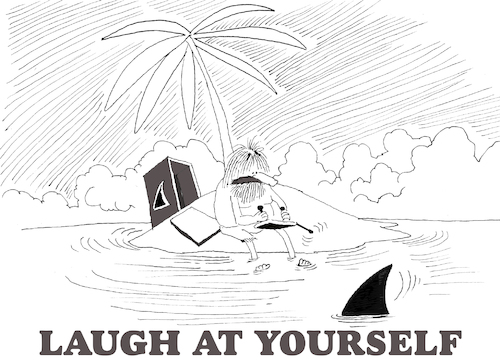 Cartoon: Laugh at Yourself... (medium) by berk-olgun tagged laugh,at,yourself