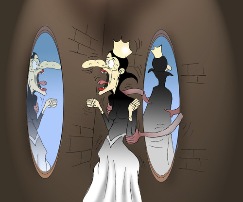 Cartoon: Magic Mirror... (medium) by berk-olgun tagged magic,mirror