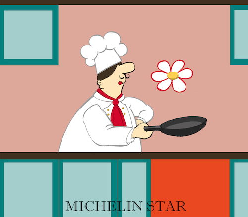Cartoon: Michelin Star... (medium) by berk-olgun tagged michelin,star