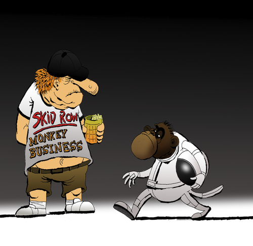 Cartoon: Monkey Business... (medium) by berk-olgun tagged monkey,business