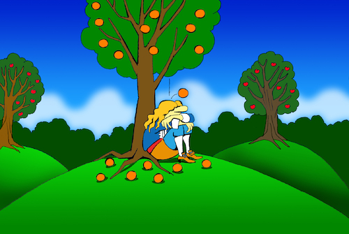 Cartoon: Orange Tree... (medium) by berk-olgun tagged orange,tree