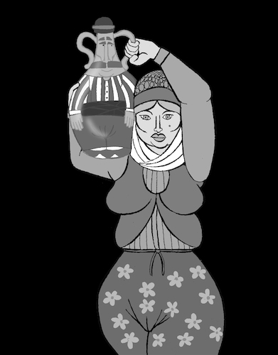 Cartoon: Peasant Woman... (medium) by berk-olgun tagged peasant,woman