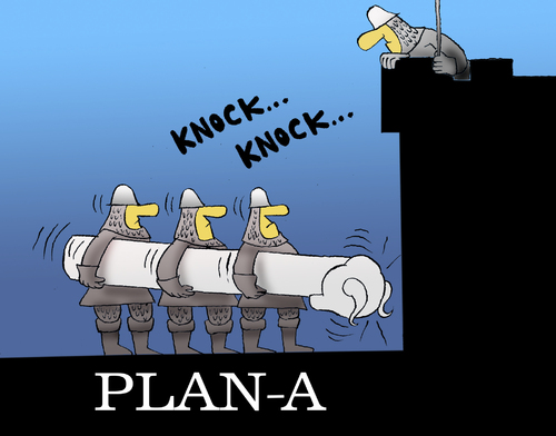 Cartoon: PLAN A... (medium) by berk-olgun tagged plan