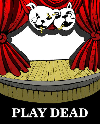 Cartoon: Play Dead... (medium) by berk-olgun tagged play,dead