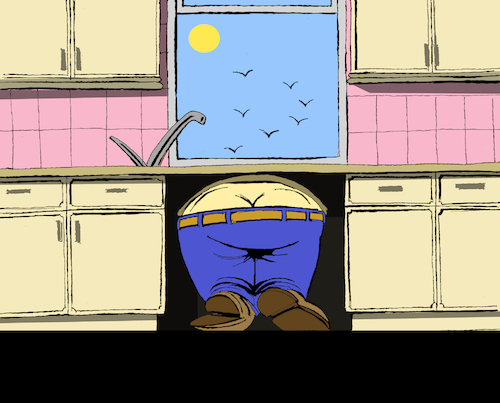 Cartoon: Plumber Romance... (medium) by berk-olgun tagged plumber,romance