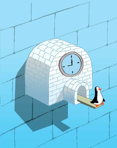 Cartoon: Polar Cuckoo Clock... (medium) by berk-olgun tagged polar,cuckoo,clock