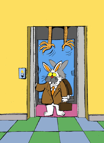 Cartoon: Rabbit at Work... (medium) by berk-olgun tagged rabbit,at,work