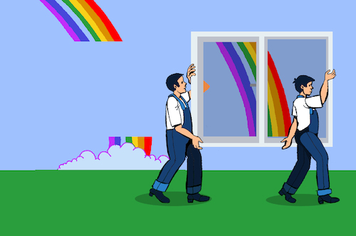 Cartoon: Rainbow... (medium) by berk-olgun tagged rainbow