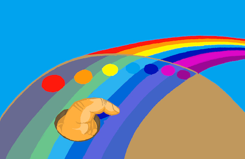 Cartoon: Rainbow Palette... (medium) by berk-olgun tagged rainbow,palette