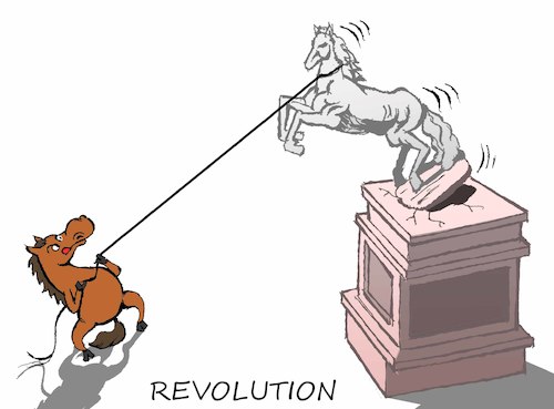 Cartoon: Revolution... (medium) by berk-olgun tagged revolution