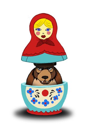 Cartoon: Russian Bear... (medium) by berk-olgun tagged russian,bear