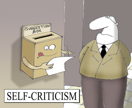 Cartoon: Self-Criticism.. (medium) by berk-olgun tagged self,criticism