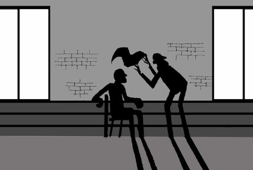 Cartoon: Shadow Boxing... (medium) by berk-olgun tagged shadow,boxing