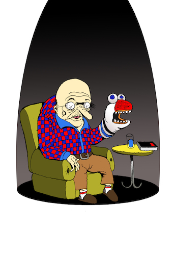 Cartoon: Sockpuppet... (medium) by berk-olgun tagged sockpuppet