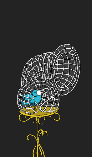Cartoon: Sousaphone Bird Cage... (medium) by berk-olgun tagged sousaphone,bird,cage