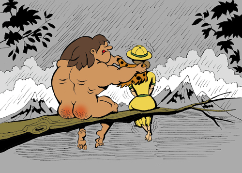 Cartoon: Tarzan in Love... (medium) by berk-olgun tagged tarzan,in,love