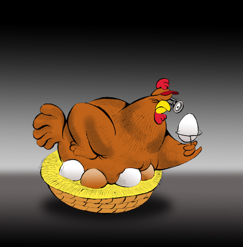 Cartoon: The Golden Egg... (medium) by berk-olgun tagged the,golden,egg