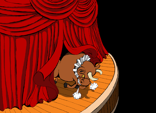 Cartoon: Theatre Bull... (medium) by berk-olgun tagged theatre,bull
