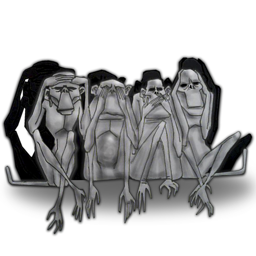 Cartoon: Third Eye Fourth Monkeys.. (medium) by berk-olgun tagged third,eye,fourth,monkeys