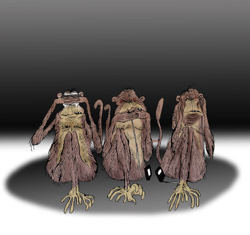 Cartoon: Three Monkeys... (medium) by berk-olgun tagged three,monkeys