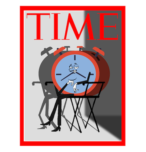 Cartoon: Time Cover... (medium) by berk-olgun tagged time,cover