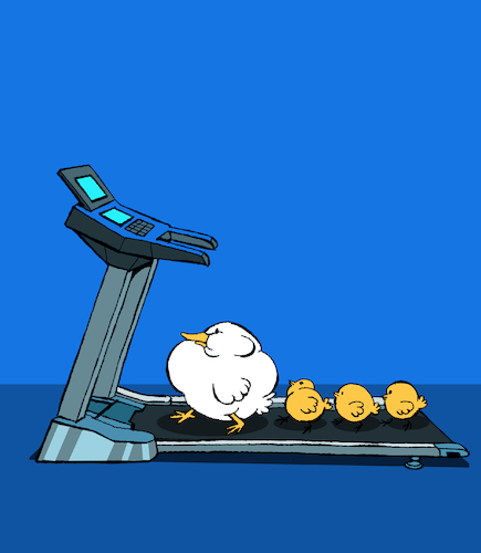 Cartoon: Treadmill... (medium) by berk-olgun tagged treadmill