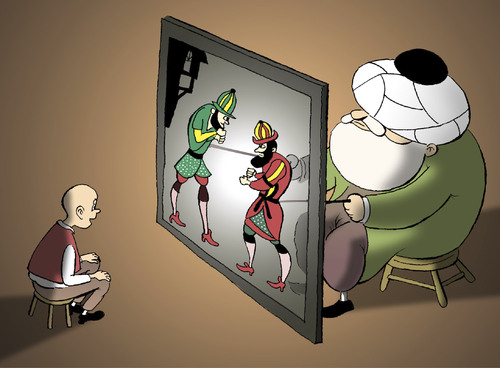 Cartoon: Turkish Fairy Tale Heroes... (medium) by berk-olgun tagged turkish,fairy,tale,heroes