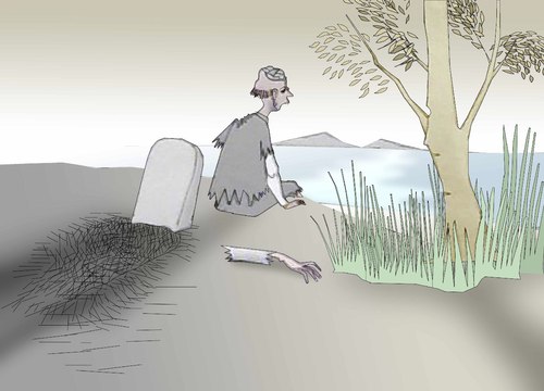 Cartoon: Zombie.. (medium) by berk-olgun tagged pink,humour