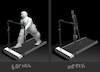 Cartoon: Botero vs Giacometti... (small) by berk-olgun tagged botero,vs,giacometti