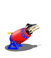 Cartoon: Cannonball Witch... (small) by berk-olgun tagged cannonball,witch
