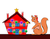 Cartoon: Christmas House... (small) by berk-olgun tagged squirrel