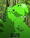 Cartoon: Dinosaur Selfie... (small) by berk-olgun tagged dinosaur,selfie
