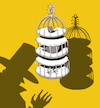 Cartoon: Magicians Birdcage... (small) by berk-olgun tagged magicians,birdcage