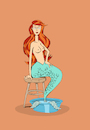 Cartoon: Mermaid... (small) by berk-olgun tagged mermaid